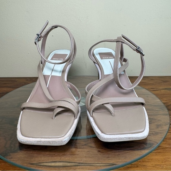 Dolce Vita Gemini Toe Loop Wedge Thong Dress Sandals - cafe leather - Picture 8 of 16